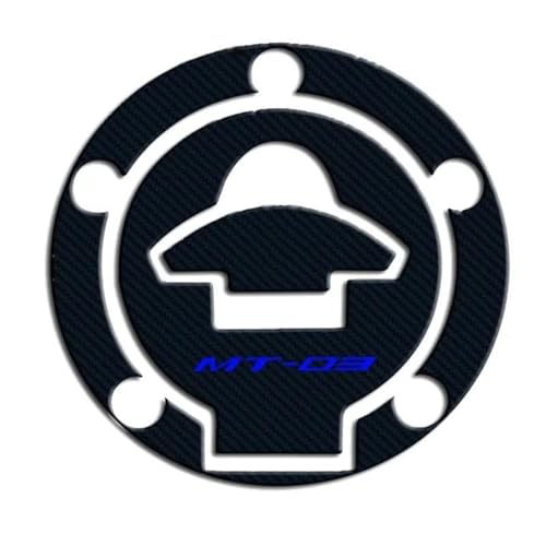 Bouchon de réservoir moto autocollant Yamaha YZF-R125 et MT-25 noir