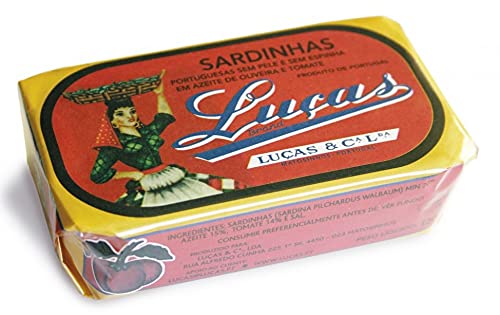 Luças - Sardines sans peau et sans boutons en Huile d'Olive et Tomate/Produit Gourmet du Portugal - 5 x 120 gr Pack