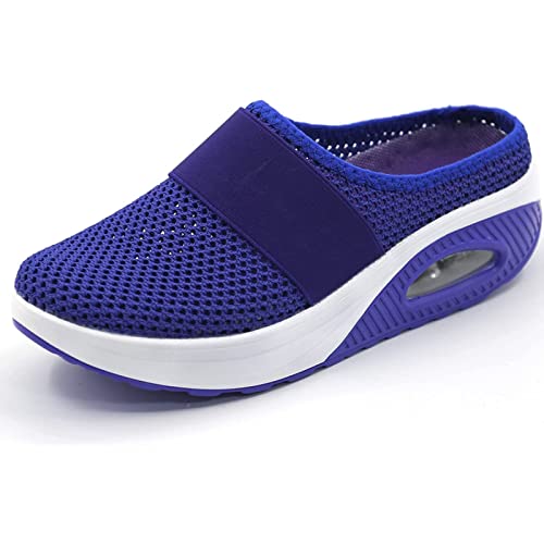 Chaussures de Marche à Enfiler à Coussin d'air, Chaussures Diabétiques pour Pieds Gonflés Respirant avec Soutien de la Voûte Plantaire Chaussures de Marche Orthopédiques,A,41 EU Cover