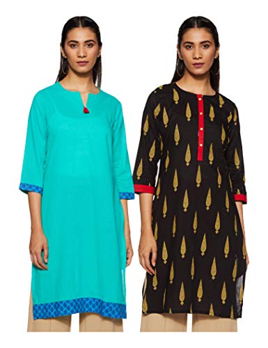 Image of Indigo Women's Straight Kurti (Pack of 2) (SS18Ind