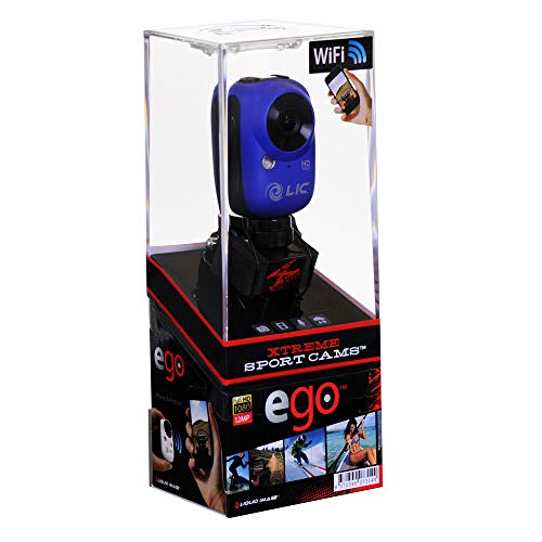 Liquid Image EGO Action-Cam (12 Megapixel CMOS Sensor, microSDHC-Kartenslot, USB 2.0) blau