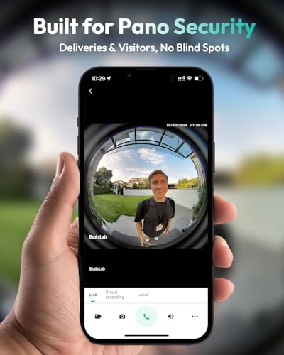 BOTSLAB 5MP Video Doorbell Camera Wireless No Monthly Fee, 1:1 Head-to-Toe with 360° View, 150-Day Battery Life, Triple Motion Detection Doorbell Camera, Pre-installed 32GB SD Card, WiFi Base Station