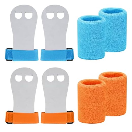 Abeillo 2 Sets of Gymnastics Grips Wristbands for Girls Youth Kids, PurpleGymnastic Hand Grips Gymnastic Bar Palm Protection and Wrist Support Sports Accessories, Medium