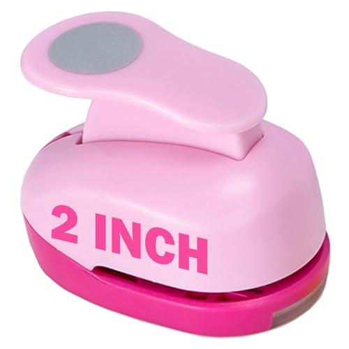 Circle Punch Hole Paper Puncher - 2 Inch Circle Scrapbooking Puncher Shapes Paper Punchers Crafting Designs for Card Making DIY Albums Photos Office Supplies