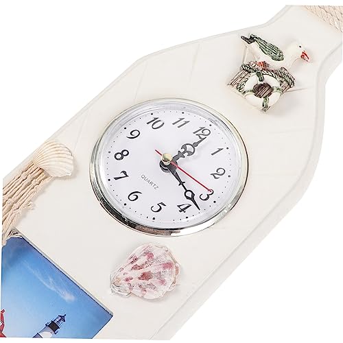 Termómetro reloj de madera náutico para decorar la pared del dormitorio 3