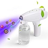 TAISHAN Disinfectant Steam ULV Gun， Handheld Rechargeable Nano Atomizer with Blue Light，10 oz Electric Sprayer Nozzle Adjustable Fogger for Home, Office, School or Garden(300mL)