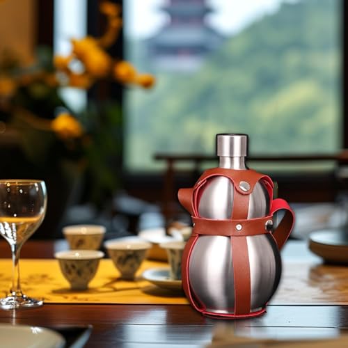 Bouteille d'eau portable en acier inoxydable durable avec sangle chic