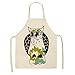 1 sztuk kreskówki sowa drukowane fartuch kuchenny dla kobiet bez rękawów bawełniane fartuchy lniane do gotowania narzędzia do czyszczenia domu 55 * 68 cm (Color : Style 3, Size : 55x68cm)