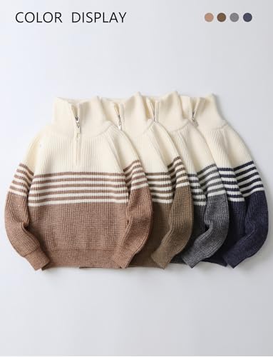 Pullover rayures pour garçon idéal pour la cour d'école en automne hiver