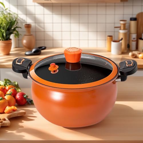 Pressure Cooker Fast Heating Non-stick - Non-Stick Fast Heating Pressure Co0ker With See-Through Lid For Home Kitchen Boil Stew Soup Food Preparation | Pressures Cooker,Kitchen C00king Pot | - immagine 4