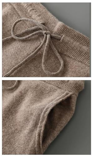 Men's High Waist Small Foot Merino Wool Knitted Pants Warm Pants2