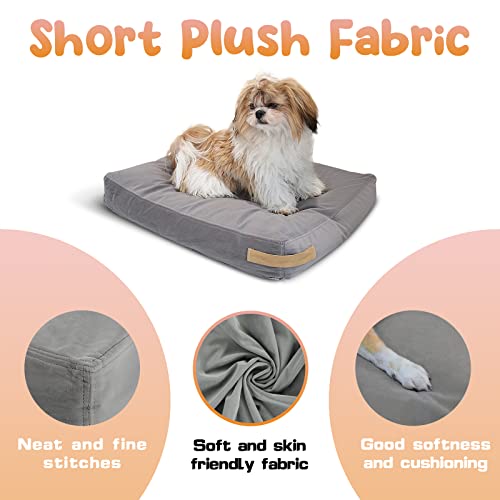 Mestuel Dog Bed For All Weather,Non Slip Dog Bed For Medium Small Dogs And Cats,Sofa Crate Bed Pet Sleeping Mattress With Washable Cover,Superior Cotton Dog Bed Anti Anxiety - 22.4'' X 16.5'' X 3.9'' #TOP2