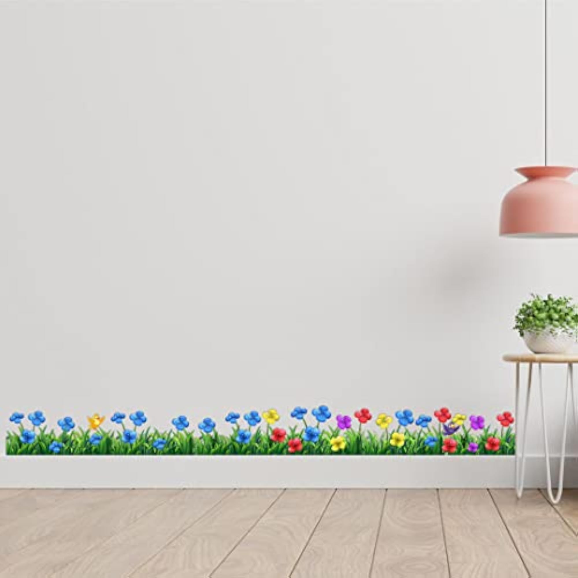 Flying Bird Wall/Border Sticker Floral Design for Home Decoration