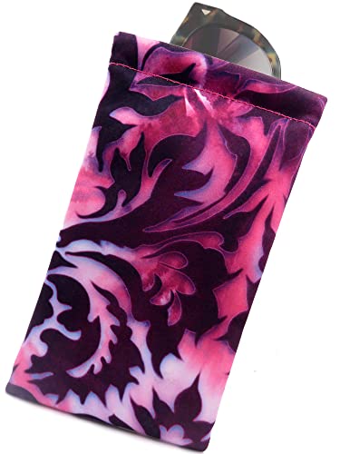 Image of Soft Sunglasses case | Large Glasses Case Holder - Eyeglass Pouch Squeeze Top | Glasses pouch Lightweight Extra Layers