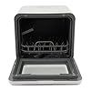Lavastoviglie da 1100 W, 6 l, mini lavastoviglie con 4 modalità di lavaggio, asciugatura ad aria calda, 2 livelli di supporto push-pull, senza installazione, lavastoviglie da tavolo, autoportante per