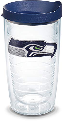 Image of Tervis NFL Seattle Seahawks - Primary Logo Made in USA Double Walled Insulated Tumbler Travel Cup Keeps Drinks Cold & Hot, 16oz, Classic