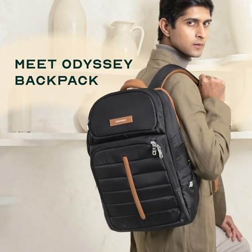 Image of Assembly Odyssey Weekender Laptop Backpack for Men Women 15.6 Inch Travel Office Bag Water Resistant Adjustable Straps