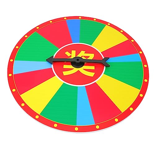 Toyvian Round Wall Hanging Prize Wheel Reusable Draw Game Prop for Parties Celebrations Game Nights Easy Wall-Mounted Design Slots for Exciting Raffles