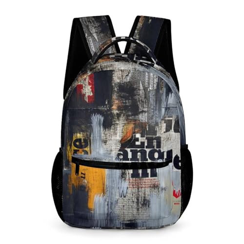 Art Graffiti Wall Printed Laptop Backpack Travel Camping Backpack for Men Women, School Bookbag for Kids