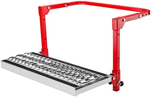 Powerbuilt Tire Step for Truck, SUV, Semi, Heavy Duty 300 lb. Capacity, Non-Slip ‘Cheese Grater’ Steel Surface, Adjusts to Fit Any Diameter Tire Up To 13 in. Wide, Folds Flat for Storage – 647596E