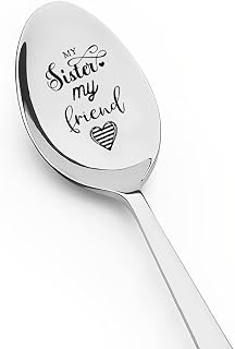 Sister Birthday Gift from Sisters Engraved My Sister My Friend Spoon Gifts for Sister in Law Friendship Gifts for Twin Soul Sisters Stepsister Unbiological Sister Gift