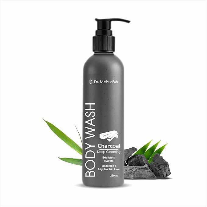 Image of MASHUR FAB Body Wash - Exfoliating & Hydrating Formula | Brightens Skin Tone | 250ml Multiple Fragrance (1 Pack Body Wash + Vitamin C Serum + Perfume)