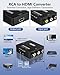 freebala RCA to HDMI Converter, 1080P RCA Composite CVBS AV to HDMI Video Audio Converter Adapter, AV to HDMI Converter, Support PAL/NTSC3.58/ NTSC4.43/SECAM，PAL/M，PAL/N. with USB Power Cable