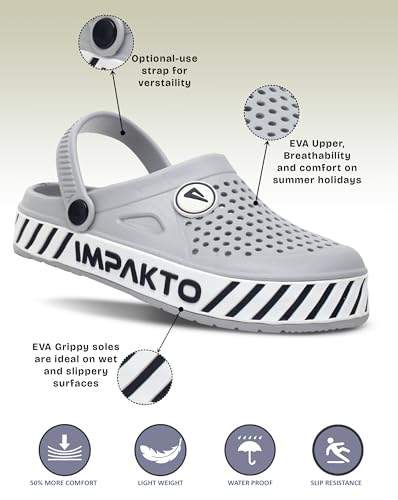 Image of Impakto Slide Wave Comfortable Classic Ultra Soft Daily Used, Lightweight with Adjustable Back Strap Design Clog & Slippers for Men's & Boy's