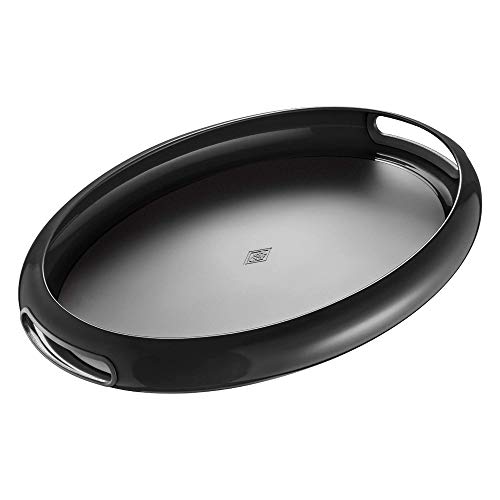 WESCO (ウェスコ) トレイ ブラック サイズ:50×35×5.3cm オーバルトレー SPACY TRAY 322102-62