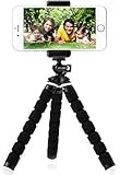 Flexible Phone Tripod with Mount Adapter - Cell Phone Tripod for iPhone 7, Smartphones, Android, Digital Cameras & Webcams - BEST Gorilla Tripod Mini Stand for Any Smartphone Christmas Gift
