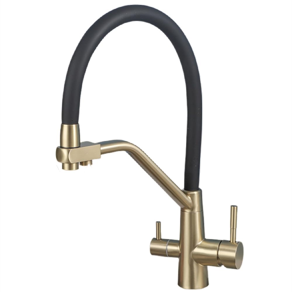 Robinet filtrant de cuisine à rotation 360° et double sortie pour eau pure saine
