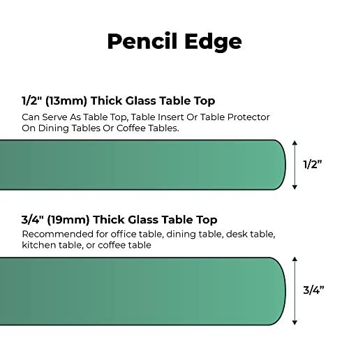 Fab Glass And Mirror Square Tempered Glass Table Top, 29" Inch, Clear #TOP5
