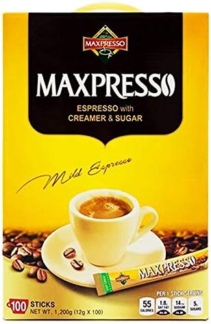 Maxpresso 3-in-1 Korean Instant Coffee, 100 Sticks