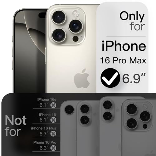 Image of JETech Slim Case for iPhone 16 Pro Max, Natural Titanium | Camera Lens Protection, Ultra-Thin Matte Finish, Lightweight Minimalist Cover