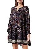 Replay Damen W9660A Kleid, 010 Black/Multicolor, L