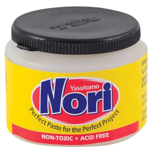 Colle de nori Yasutomo 1.84 oz pâte transparente colle de riz amidon pour collage papier
