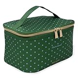 kate spade new york Insulated Lunch Tote, Small Lunch Cooler, Cute Lunch Bag for Women, Thermal Bag with Double Zipper Close and Carrying Handle (Lexington Dot)