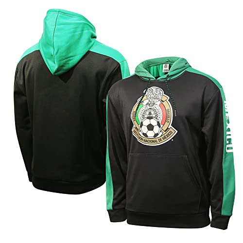 Icon Sports FMF Mexico National Football Team Side Step Pullover Hoodie Black/Green