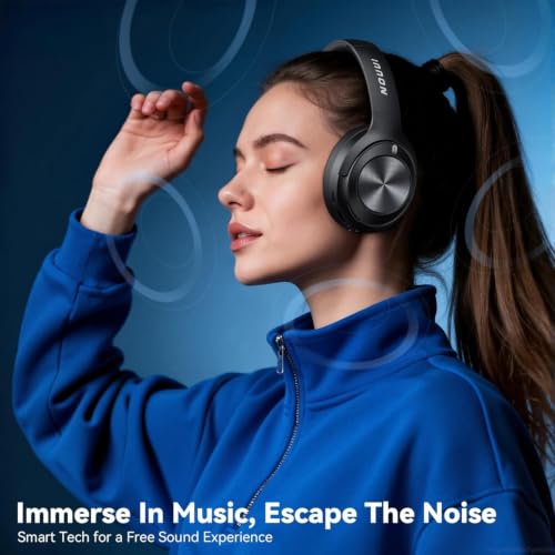 Image of Hybrid Active Noise Cancelling Headphones, Bluetooth Headphones with Hi-Res Audio, 70H Playtime Over Ear Headphones with Fast Charge, ANC Wireless Headphones with Comfort Earcup for Travel /Office /Home