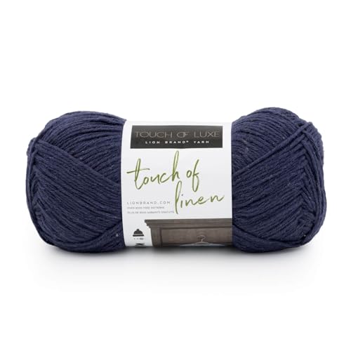 Lion Brand Yarn Touch of Linen Yarn, Indigo