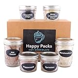 Hot Cocoa Bar Kit by Happy Packs, Includes Hot Cocoa Mix, Mini Marshmallows, Crushed Peppermint Candy, Chocolate Chips, White Chocolate Chips & Christmas Sprinkles, Premium Hot Chocolate Gift Sets