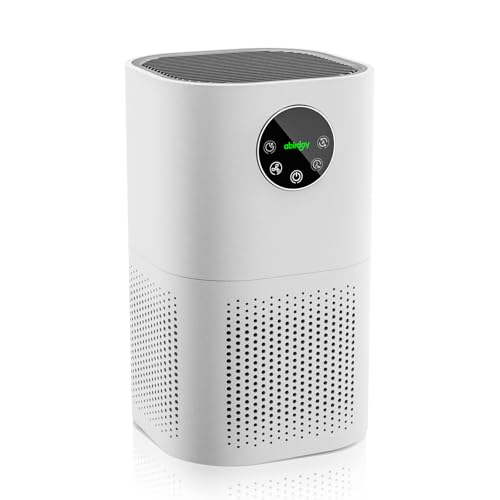 Abriday Air Purifier for Large Rooms with True Hepa Activated Carbon Filter, Smart Sensor, Real Time Indoor Feedback, Four Auto Modes, 25dB Ultra Quiet, for Smoke, Wildfire Smoke, Pets, Dust, Pollen