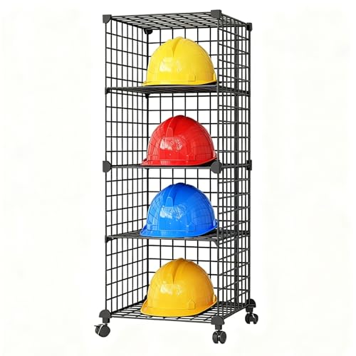 Support de rangement pour casques de sécurité à jonction en acier noir - 2