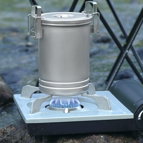 Linnkyfloa Stainless Steel Camping Rice Cooker Pot with Steamer, 1750ml Portable Cooking Set for Hiking and Backpacking, Silver (Includes Storage Bag) - Image 7
