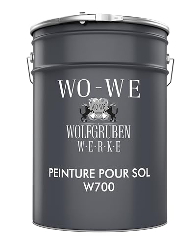 WO-WE Peinture Revêtement sol pour béton et ciment W700 RAL 7016 Gris anthracite - 10L