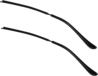 KOMBIUDA 1 Pair Spectacle Legs Eyeglasses Nose Pads Replacement Temple arms for Eyeglasses Glasses Replacement arms Glasses arms Legs Sunglasses Black Frames Men and Women Hinge Metal Screw
