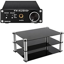 FX-Audio DAC-X6 DAC Headphone amp Combo and KGUSS Mini Audio Rack Black