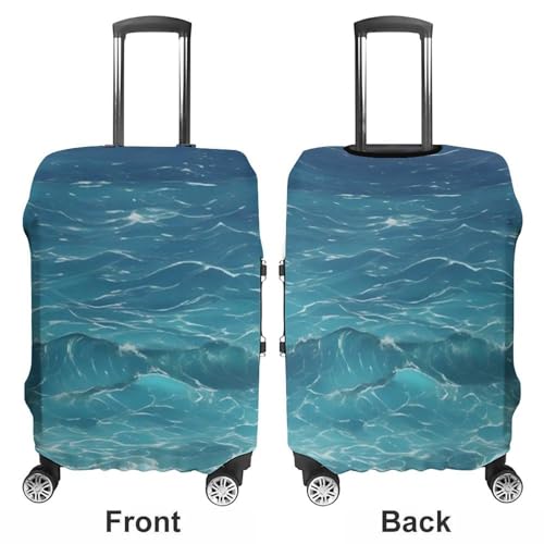 The Deep Ocean Luggage Cover Elastic Suitcase Protector Case Anti-Scratch Washable Baggage Covers Protector For Traveling, Aircraft Consignment XL3
