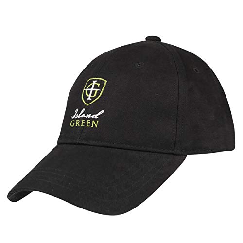 Island Green Unisex Mens Womens Essentials Golf Performance Pro Grade Curved Peak Golf Baseball Hat Cap, Black, One Size