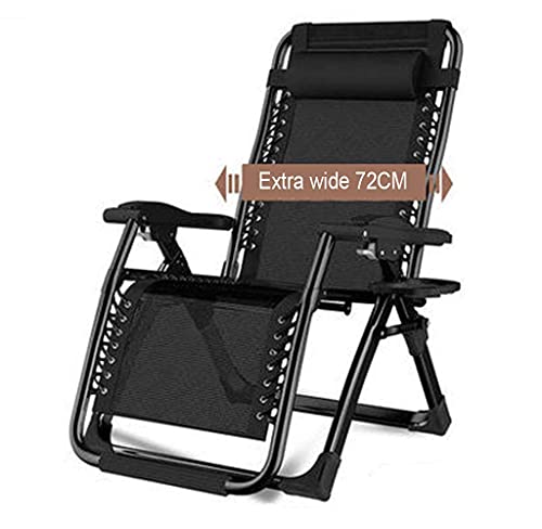 Sillas de Gravedad Cero Silla de Gravedad Cero de Gran tamaño para Personas con Trabajo Pesado, reclinable para Patio Extra Ancha para Tomar Sol en la Playa, soporta 440 Libras